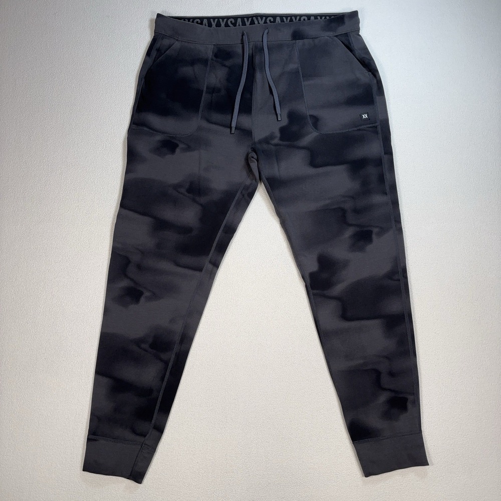 Saxx 3Six Five Lounge Pants Mens XL Gray Camo Luxurious Modal Blend Soft Stretch